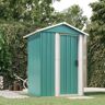 vidaXL Garden Shed Green 126x97.5x177 cm Galvanised Steel