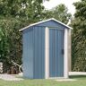 vidaXL Garden Shed Grey 126x97.5x177 cm Galvanised Steel