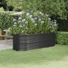 vidaXL Garden Raised Bed Powder-coated Steel 224x80x68 cm Anthracite