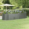 vidaXL Garden Raised Bed Powder-coated Steel 322x100x68 cm Grey