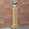 vidaXL Classic Square Pillar Plant Stand Light Wood 17x17x66 cm MDF