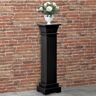 vidaXL Classic Square Pillar Plant Stand Black 17x17x66 cm MDF