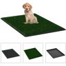 vidaXL Pet Toilet with Tray & Faux Turf Green 76x51x3 cm WC