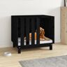 vidaXL Dog House Black 70x50x62 cm Solid Wood Pine