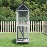 vidaXL Bird House Grey 60x58.5x160 cm Solid Wood Pine