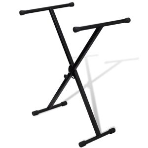 vidaXL Adjustable Single Braced Keyboard Stand X-Frame