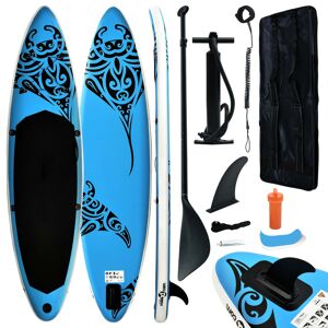 vidaXL Inflatable Stand Up Paddleboard Set 320x76x15 cm Blue