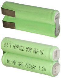 Philips 2x AAA battery with solder tabs (1000 mAh, 2.4V, Rechargeable)