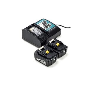 Makita 2x Makita BL1840B / 18V batteries + charger (18 V, 4 Ah)