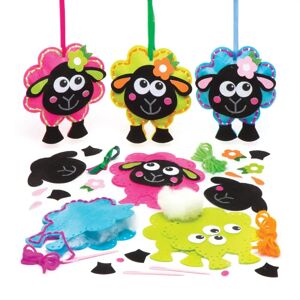 Baker Ross Sheep Sewing Kits - 3 Felt Sewing Kits For Kids. Sewing For Beginners. All Accessories Included. Size 13.5cm.