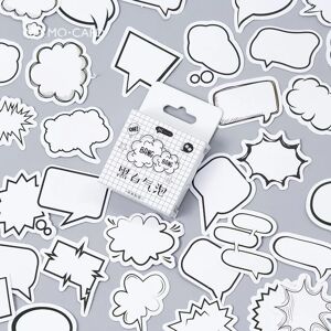 Creative Labs 45pcs/pack Creative Black White Bubble Album Paper Label Stickers Crafts And Scrapbooking Decorative Sticker Cute Stationery