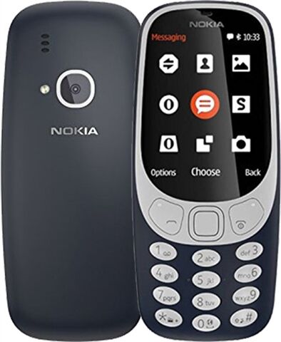 Refurbished: Nokia 3310 (2017) Dark Blue, Vodafone B