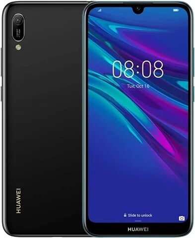 Refurbished: Huawei Y6 2019 Single Sim 32GB Black, Vodafone C