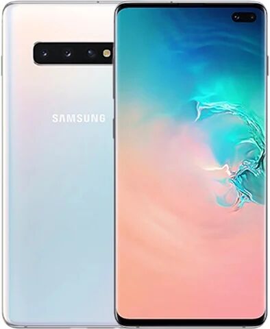 Refurbished: Samsung Galaxy S10 Plus 128GB Prism White, Unlocked B