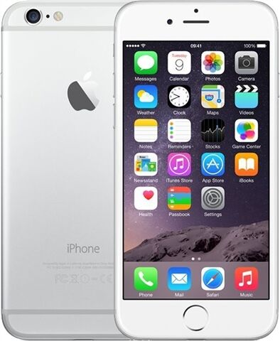 Refurbished: Apple iPhone 6 16GB Silver, Vodafone B