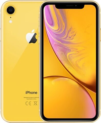 Refurbished: Apple iPhone XR 64GB Yellow, 3 B