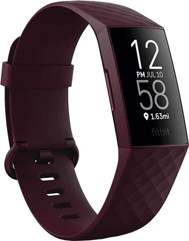 Refurbished: Fitbit Charge 4 Advanced Fitness Tracker, Rosewood A