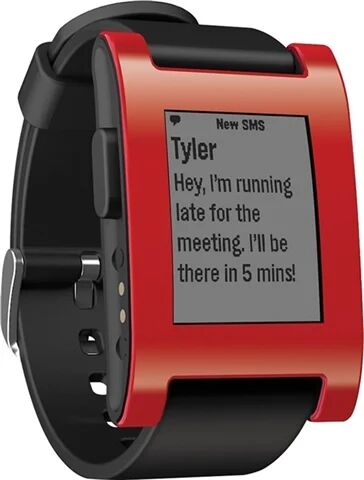 Refurbished: Pebble Corp Classic 301RD Smartwatch-Red, B