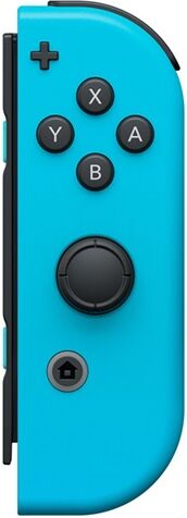 Refurbished: Nintendo Switch Joy-Con (R) Neon Blue, No Strap