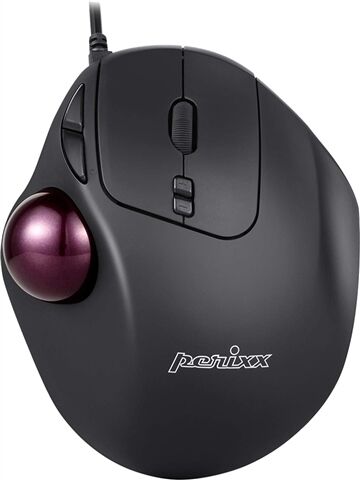 Refurbished: Perixx Permice-517 Wired Ergonomic Trackball Mouse, B