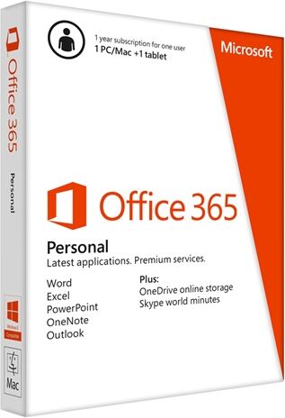 Refurbished: (S) MS Office 365 Personal - 1 User, 1 Year.