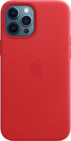 Refurbished: Apple iPhone 12 Pro Max Leather Case with MagSafe - (Product) Red