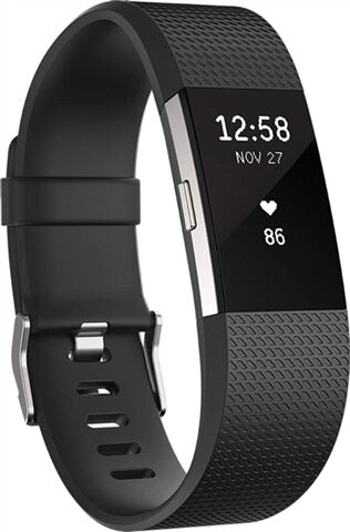 Refurbished: Fitbit Charge 2 Heart Rate + Fitness Band Black- Large, C