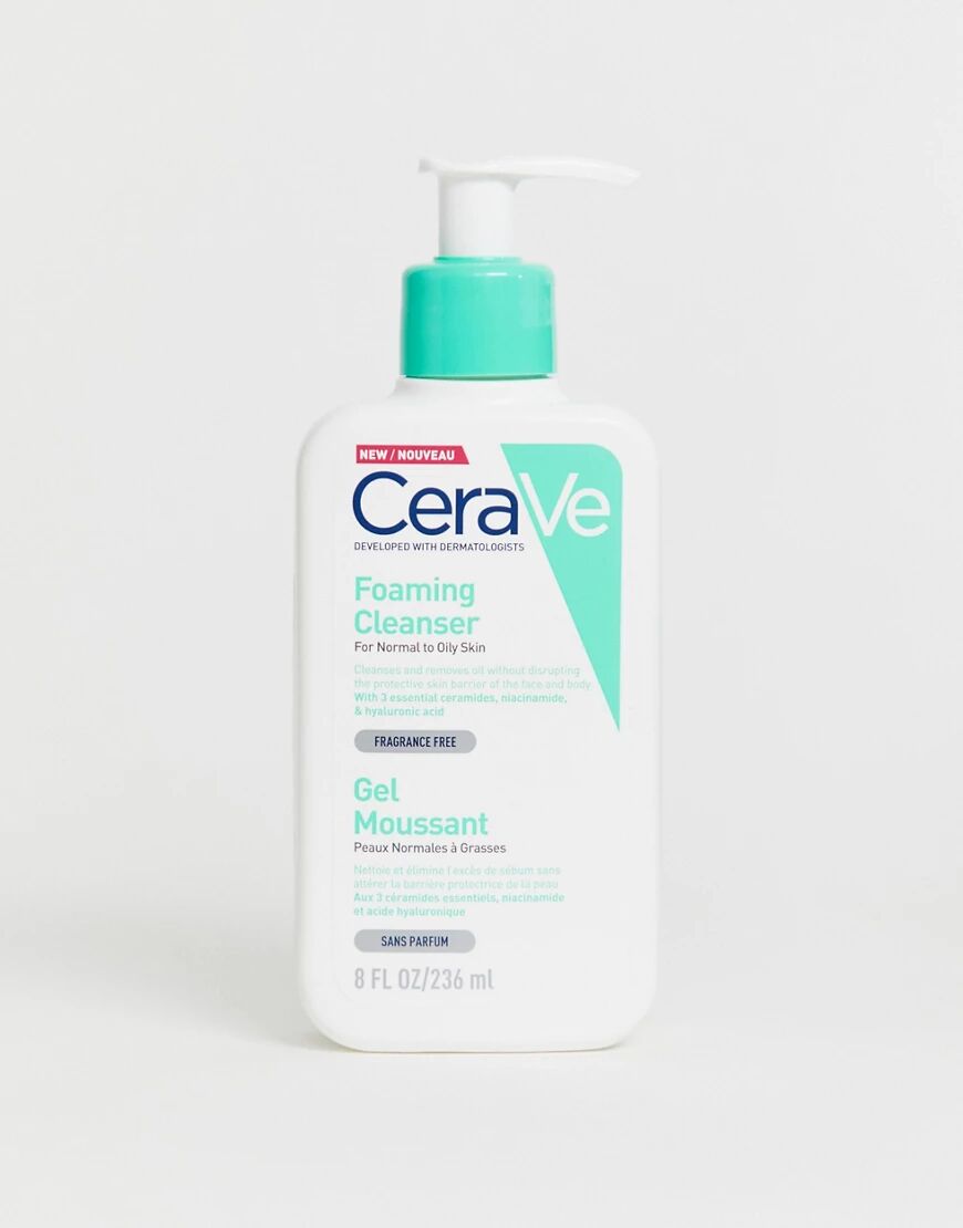 CeraVe foaming hyaluronic acid non-drying cleanser for oily to normal skin 236ml-No colour  - Size: No Size