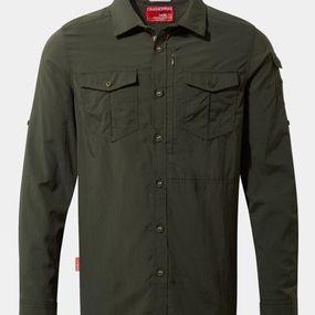 Craghoppers Mens NosiLife Adventure II Long Sleeved Shirt Dark Khaki Size: (L)