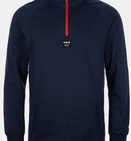 Planks Mens Down Day 1/4 Zip Pullover Dark Navy Size: (L)