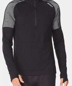 2XU Mens Light Speed 1/2 Zip Top Black/Grey Size: (L)