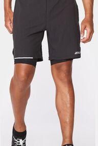 2XU Mens Aero 2in1 7" Shorts Black Size: (L)