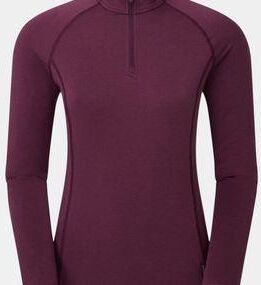 Montane Womens Dart Thermo L/S Zip Neck Wineberry Size: (10)