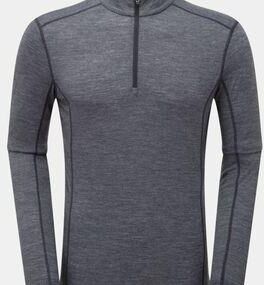 Montane Mens Primino 140 Zip Neck Top Black Size: (L)