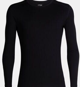 Icebreaker Mens 260 Tech Long Sleeve Crew Top Black Size: (L)