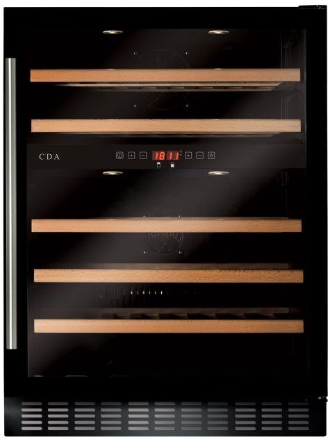 CDA FWC604BL 60cm Dual Zone Freestanding Under Counter Wine Cooler