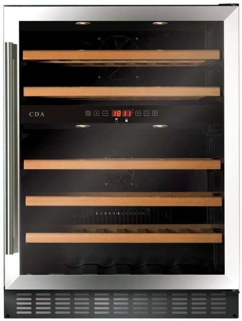 CDA FWC604SS 60cm Dual Zone Freestanding Under Counter Wine Cooler Stainless Steel