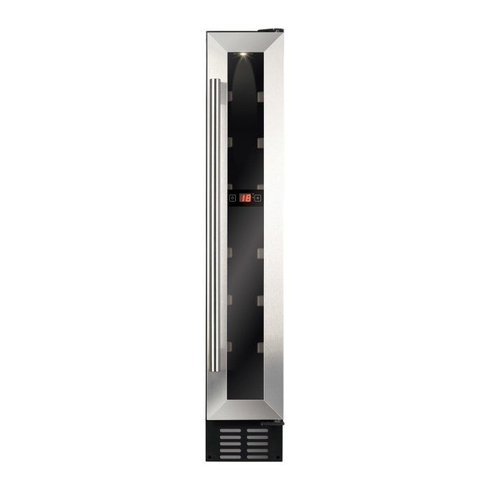 CDA FWC153SS 15cm Freestanding Under Counter Slimline Wine Cooler Stainless Steel