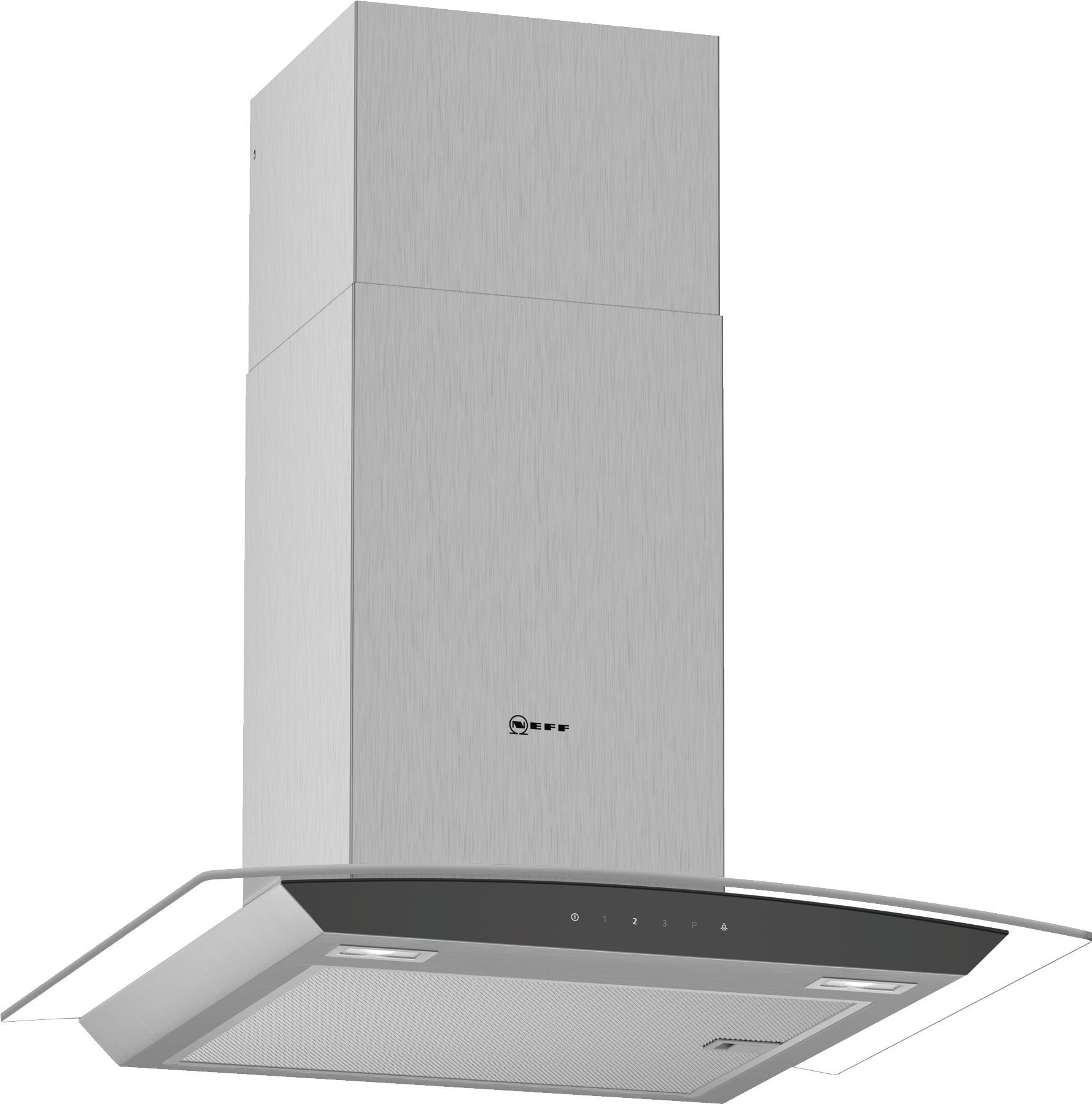 Neff D64AFM1N0B 60cm Curved Chimney Cooker Hood - Stainless Steel