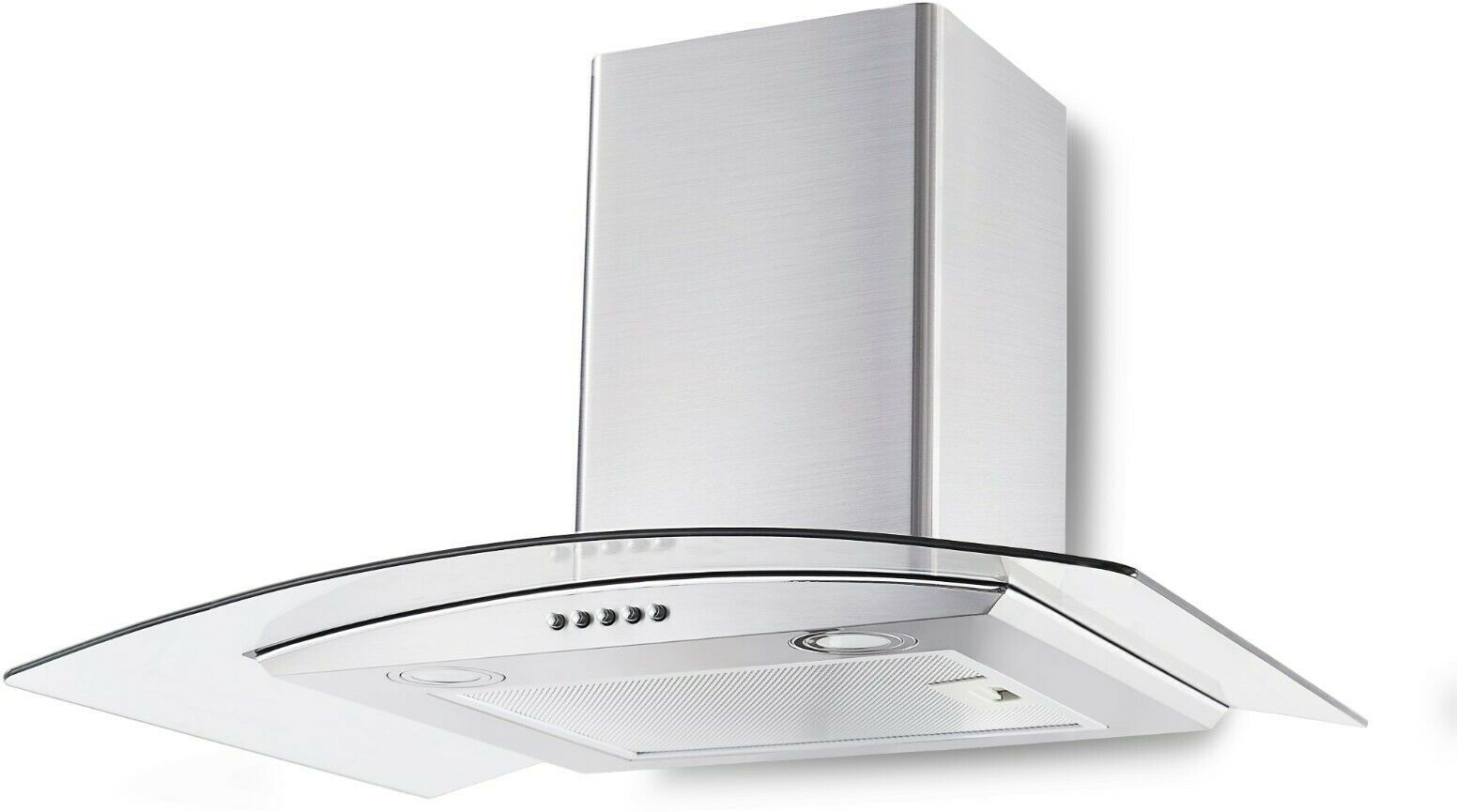 Fabita FAB90CGS Cooker Hood Curved Glass 90cm Stainless Steel