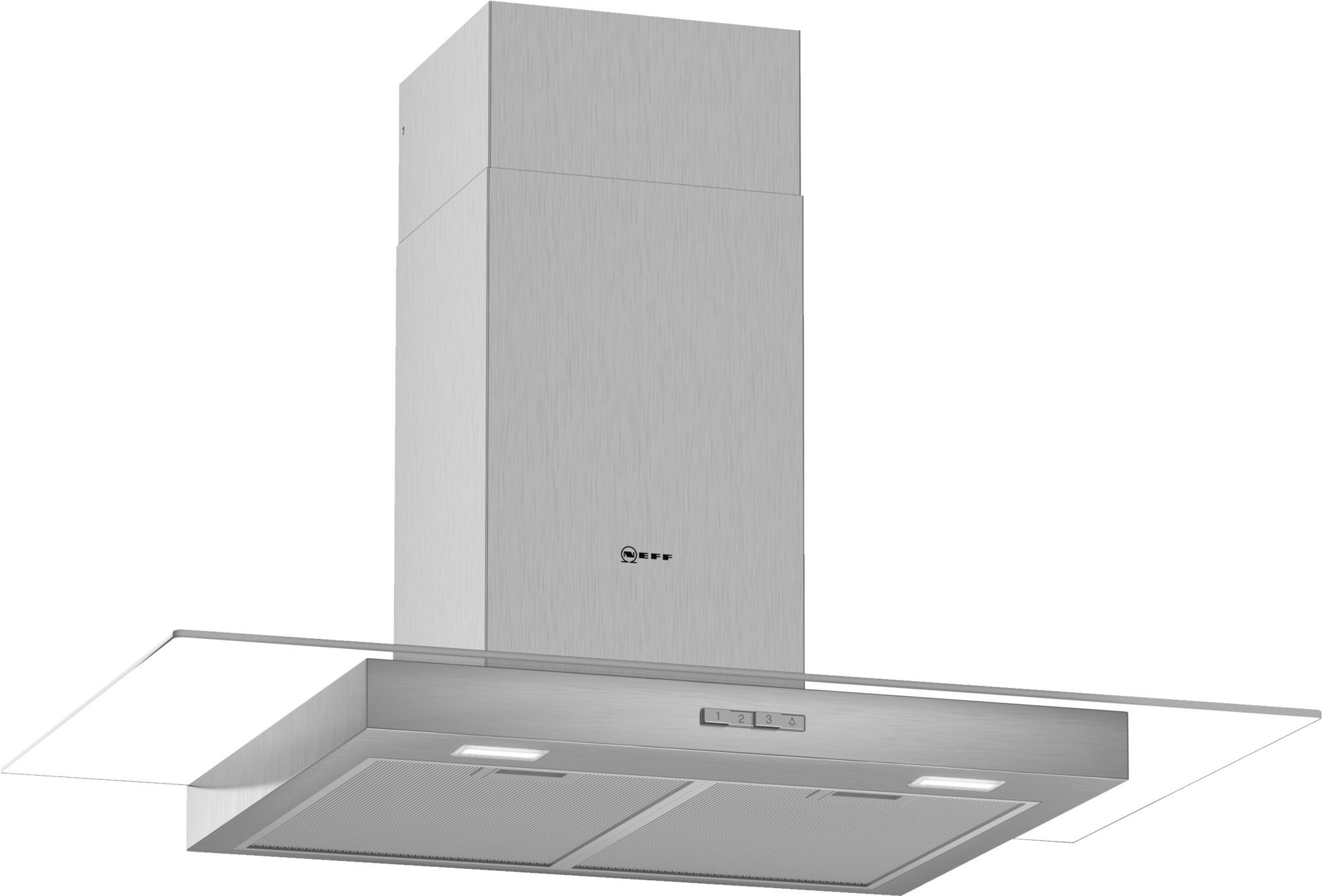 Neff D94GBC0N0B 90cm Flat Design Chimney Cooker Hood - Stainless Steel