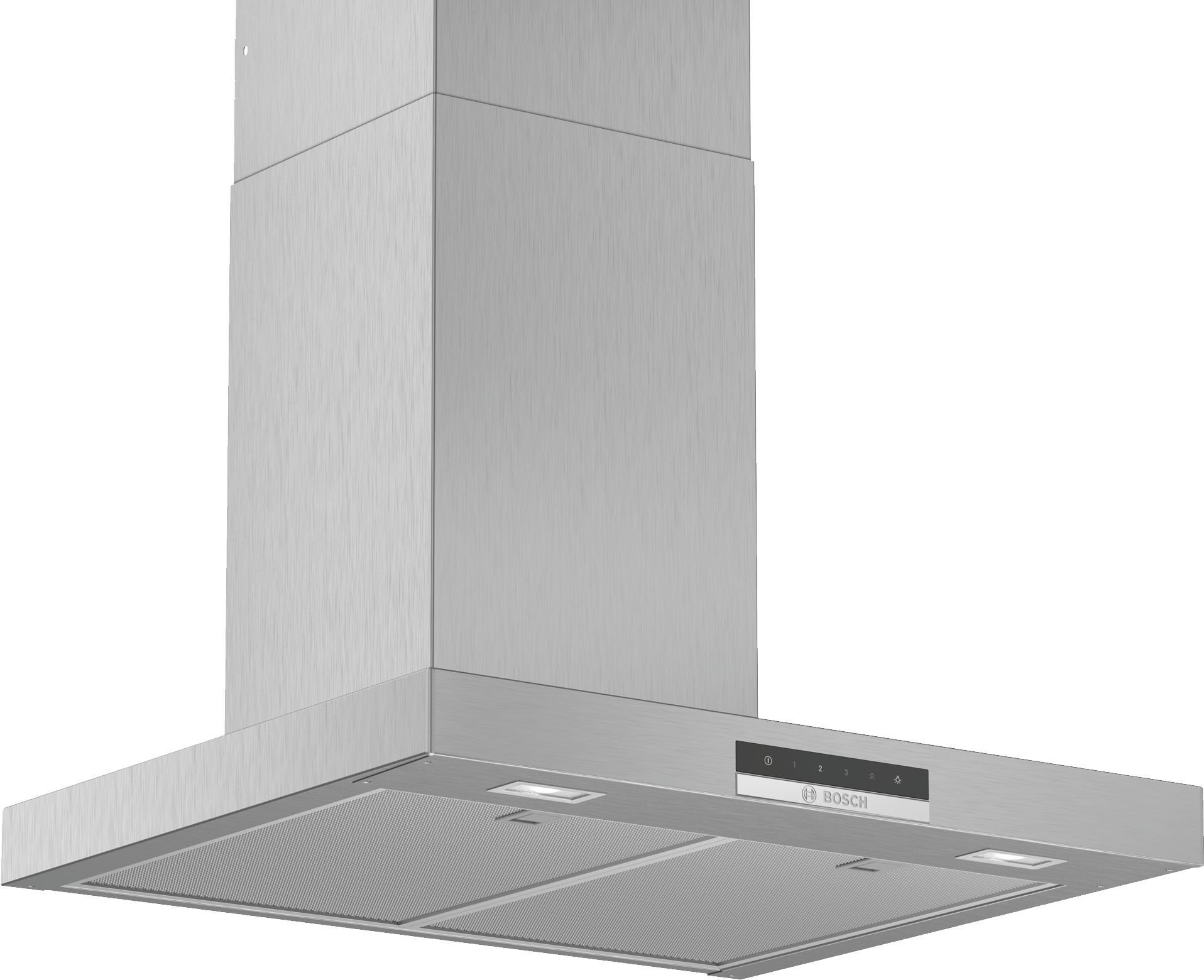 Bosch Serie   4 DWB66DM50B 60cm Box Design Chimney Extractor Hood, Brushed Steel