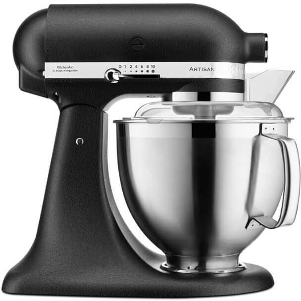 KitchenAid 5KSM185PSBBK Artisan 4.8L Stand Mixer Cast Iron Black