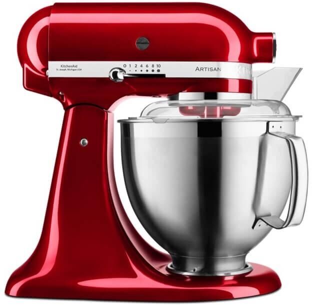 KitchenAid 5KSM185PSBCA  Artisan 4.8L Stand Mixer - Candy Apple