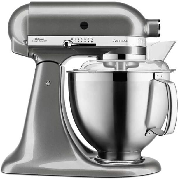 KitchenAid 5KSM185PSBMS Artisan 4.8L Stand Mixer - Medallion Silver