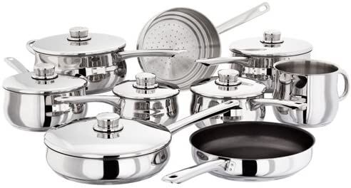 Stellar S1F2 1000, 9 Piece Saucepan Set - Stainless Steel