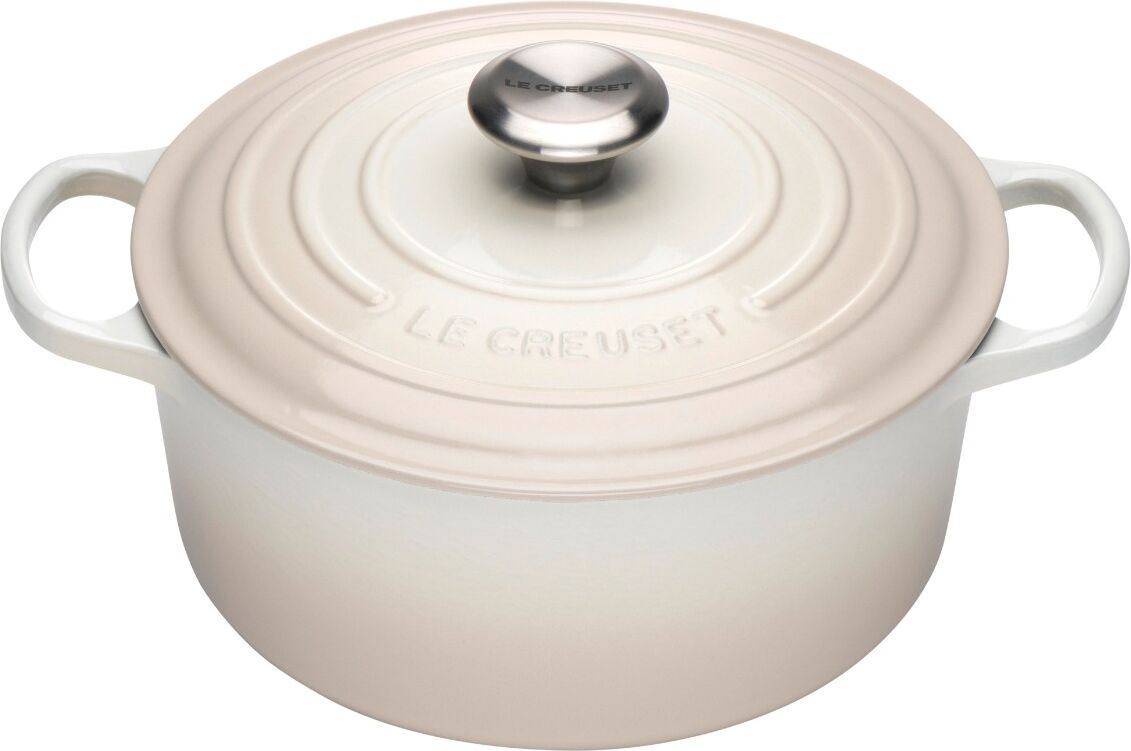 Le Creuset 21177247164430 Cast Iron Round Casserole 24cm - Meringue