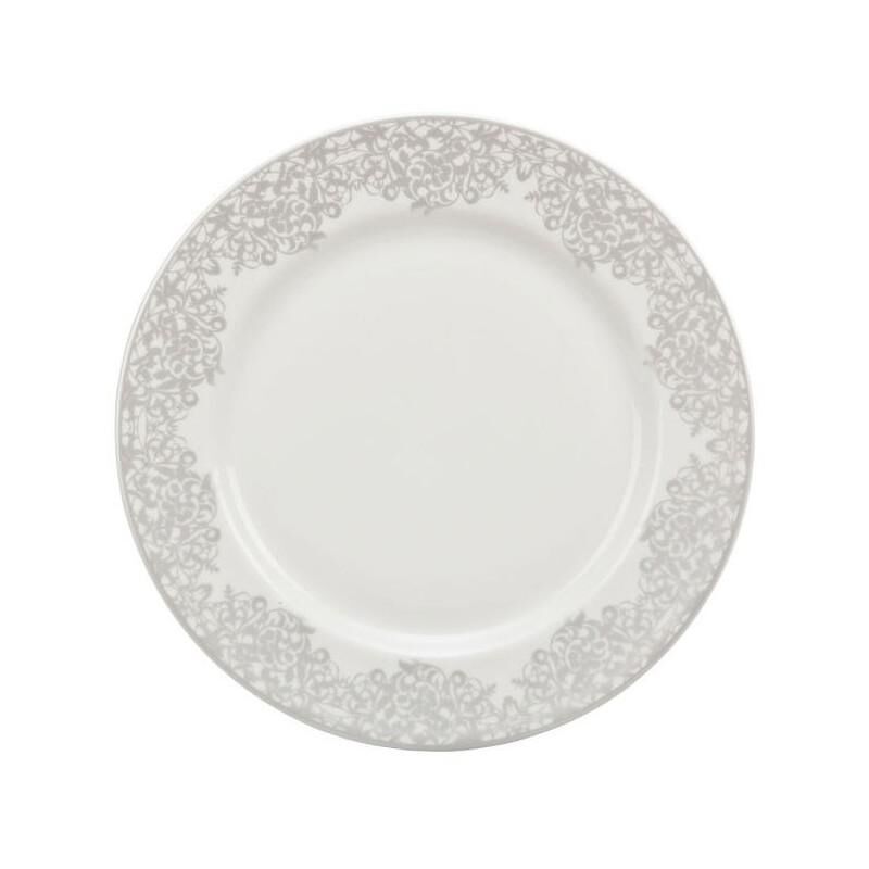 Denby 359010004 Monsoon Filigree Salad Plate - Silver