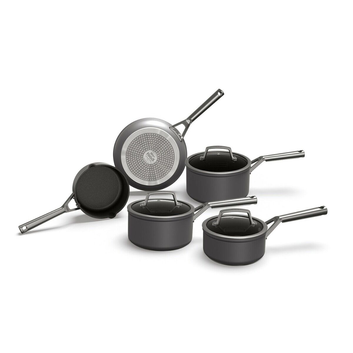 Ninja C35000UK Foodi 5 Piece Zero Stick Saucepan Set - Grey