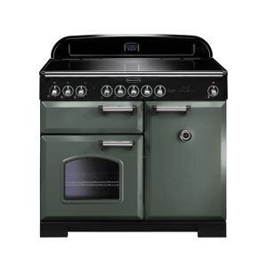 Rangemaster CDL100EIMG/C Classic Deluxe 100cm Electric Induction Range Cooker Mineral Green/Chrome